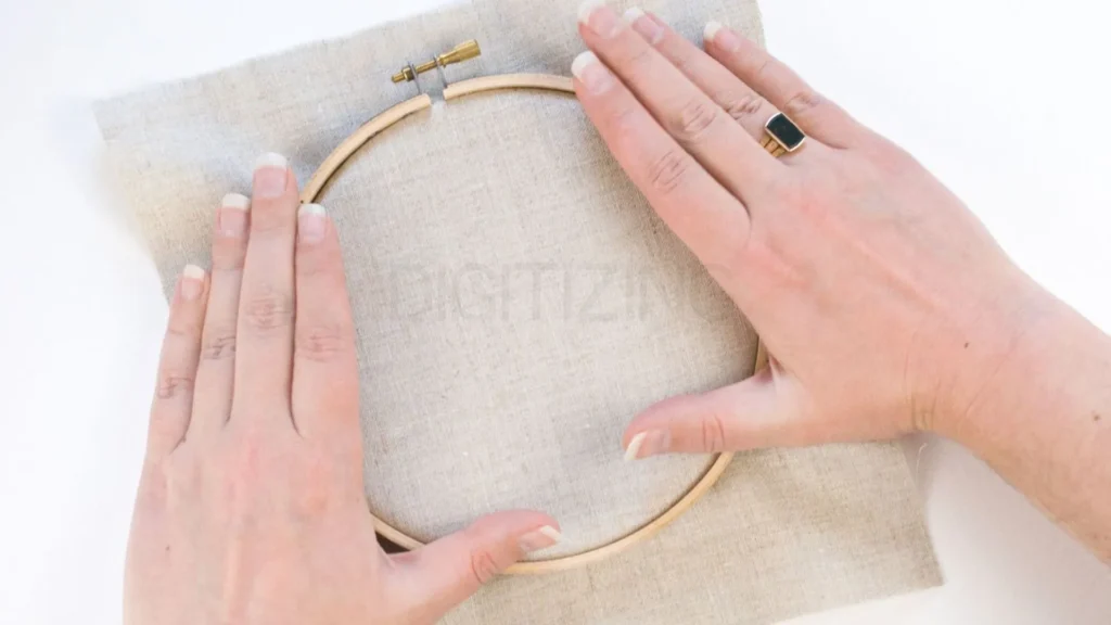 Place the Inner Ring Under Your Fabric