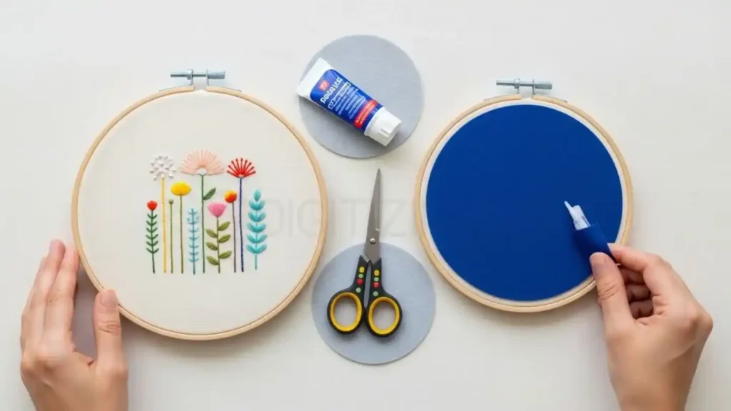 Steps to Finish Your Embroidery Hoop Using Felt