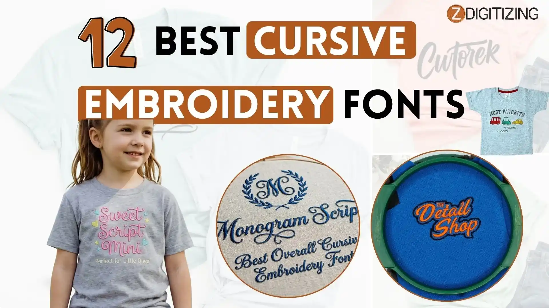 Les 12 meilleures polices de broderie cursive