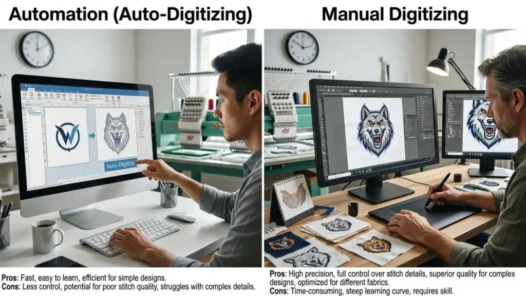 Automation vs manual digitizing