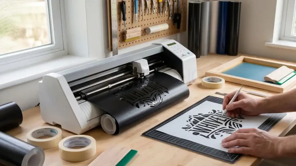 The Vinyl Stencil Method (Best for Simple Designs)