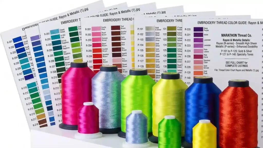 Thread Color Chart Rayon and Metallic