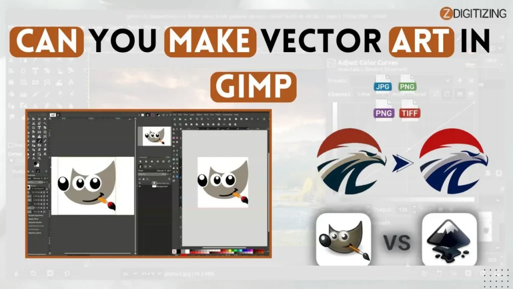 ¿Se puede crear arte vectorial en GIMP?