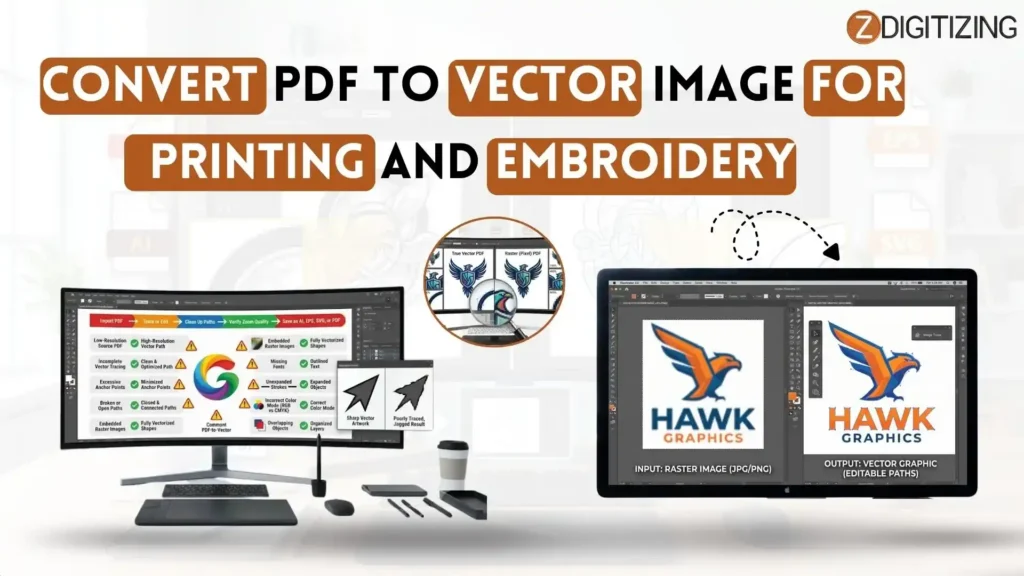 Convert PDF to Vector Image for Printing and Embroidery