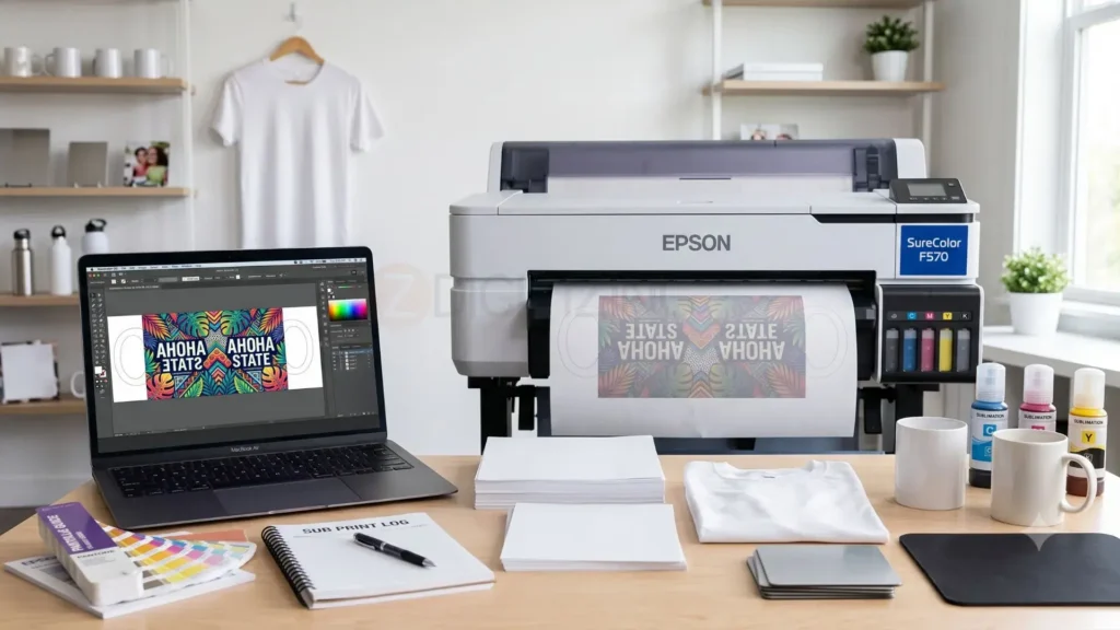 Print the Design onto Sublimation Paper