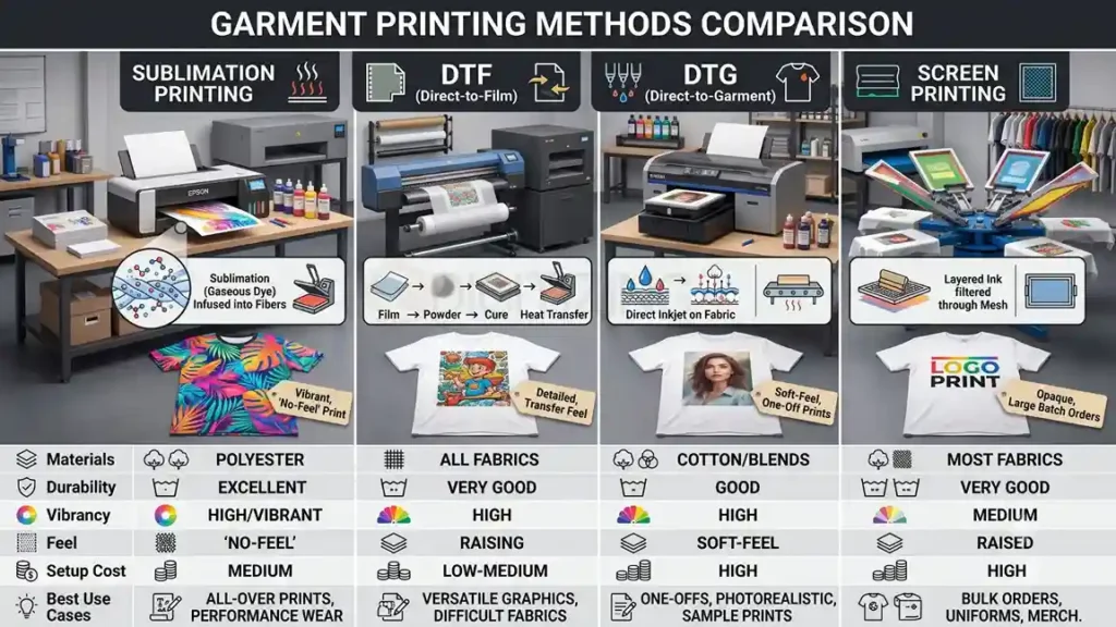 Sublimation vs. Other Printing Methods