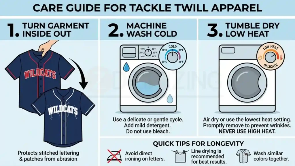 Care and Maintenance Guidelines for Tackle Twill Apparel