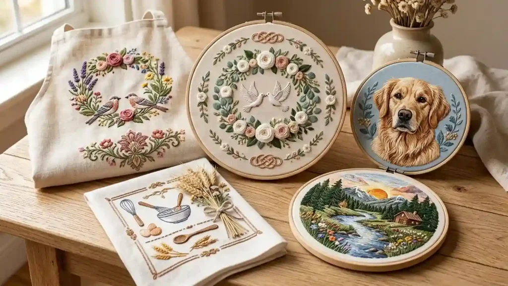 Embroidered Travel Memory Hoop