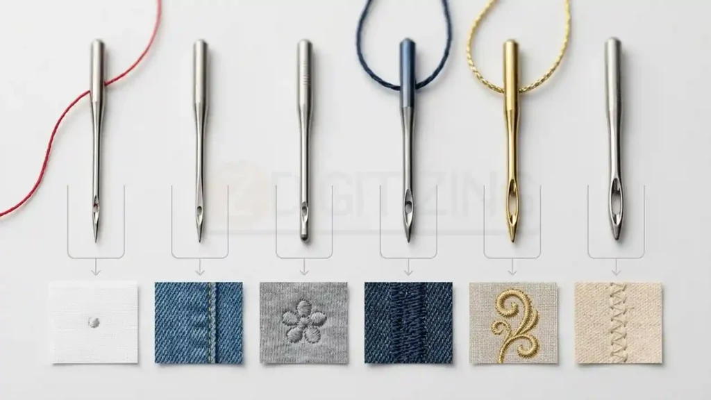 Embroidery Needle Types at a Glance