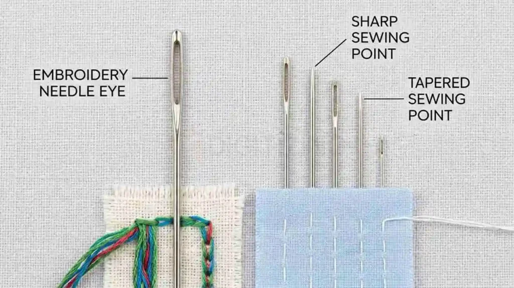 Embroidery Needles vs Sewing Needles