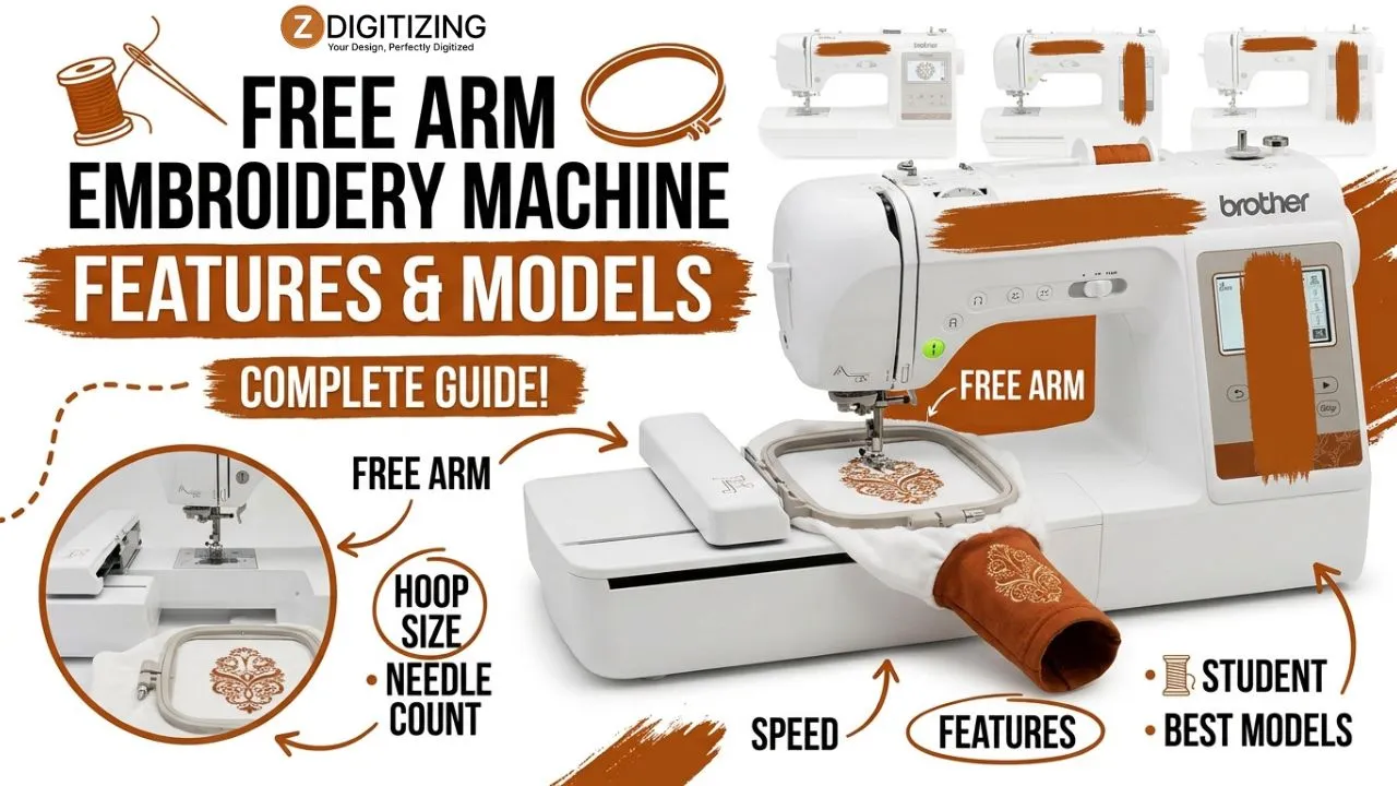 Free Arm Embroidery Machine
