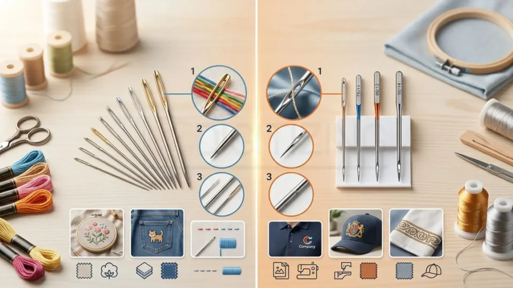 Hand Embroidery Needles vs. Machine Embroidery Needles