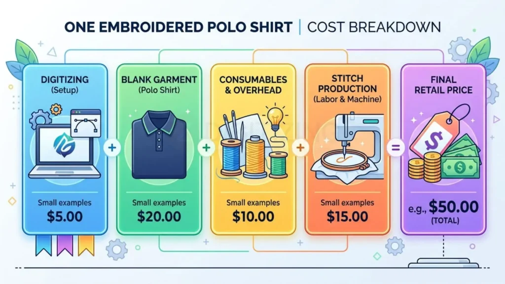 How Do Embroidery Businesses Calculate Their Prices