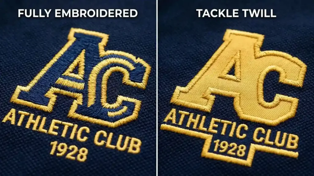 How Tackle Twill Differs from Full Embroidery