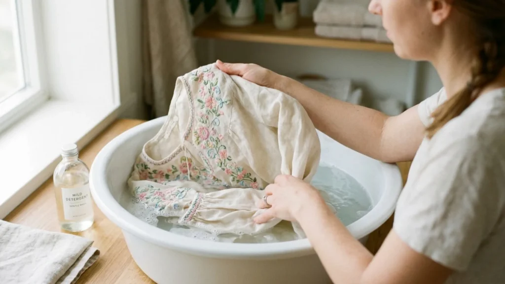 How to Hand Wash Embroidered Clothes