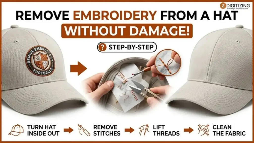 How to Remove Embroidery from a Hat
