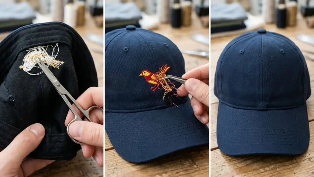 Step-by-Step How to Remove Machine Embroidery from a Hat
