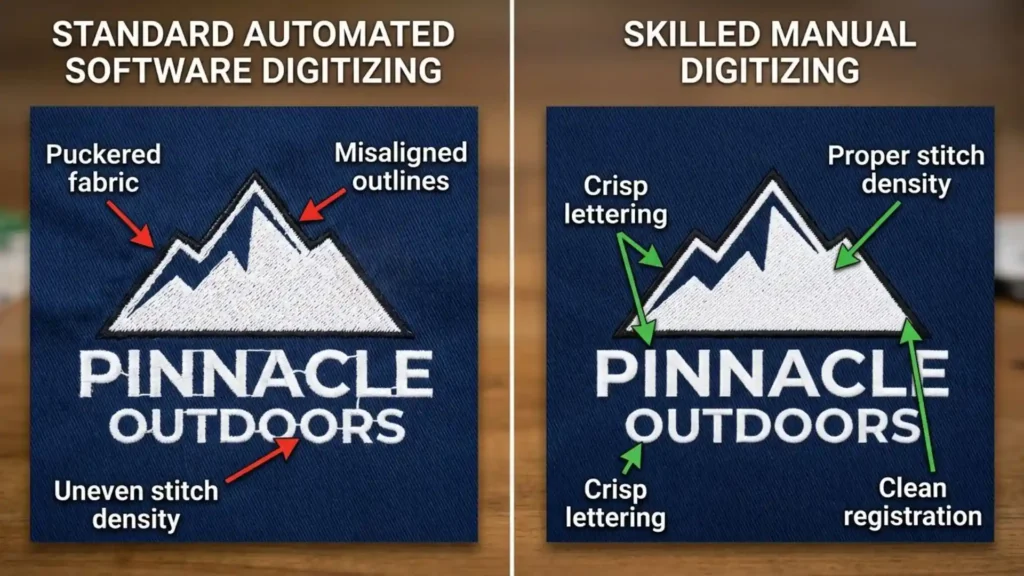 What Is the Difference Between Embroidery Digitizing and Manual Digitizing