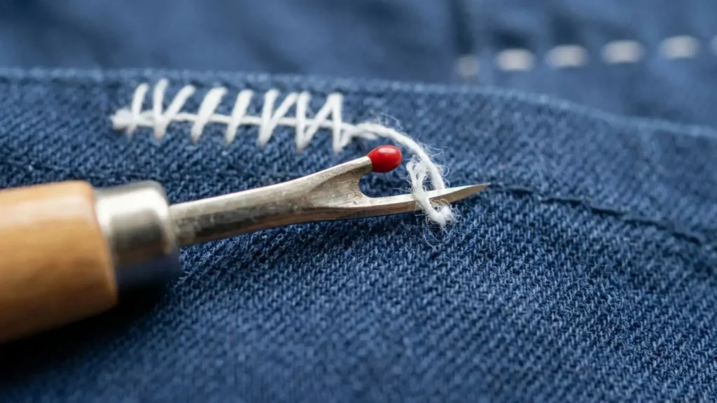 Cut Bobbin Threads in Small Sections