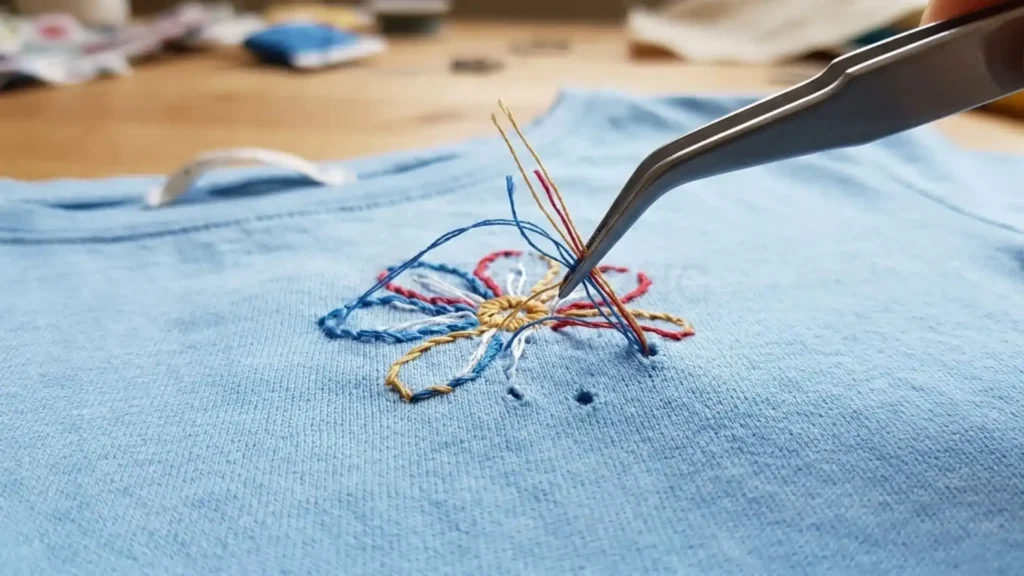 Pull Loose Top Threads With Tweezers Instead of Your Fingers