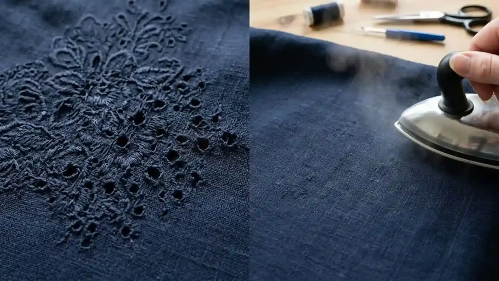Use Steam to Reduce Needle Holes and the Old Logo Outline