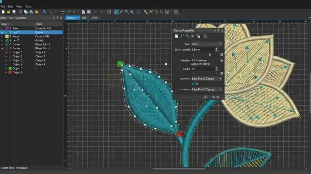 Editing and Stitch Control